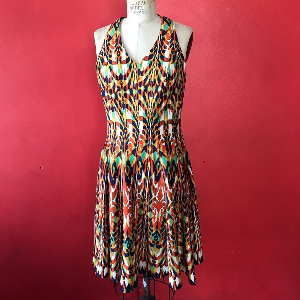 Multi color halter style dress